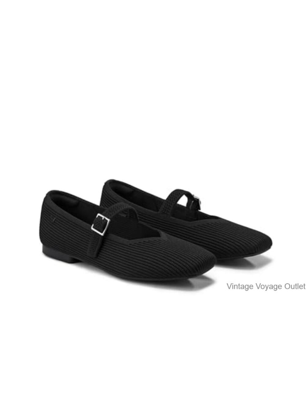 VIVAIA Margot Mary Jane Square-Toe Ballet Flats Women's Comfortable Knit